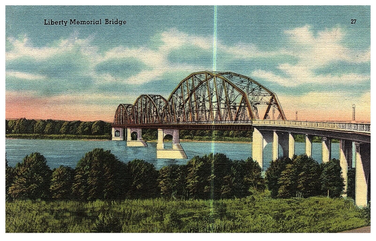 Bismarck ND - North Dakota - Liberty Memorial Bridge - Postcard