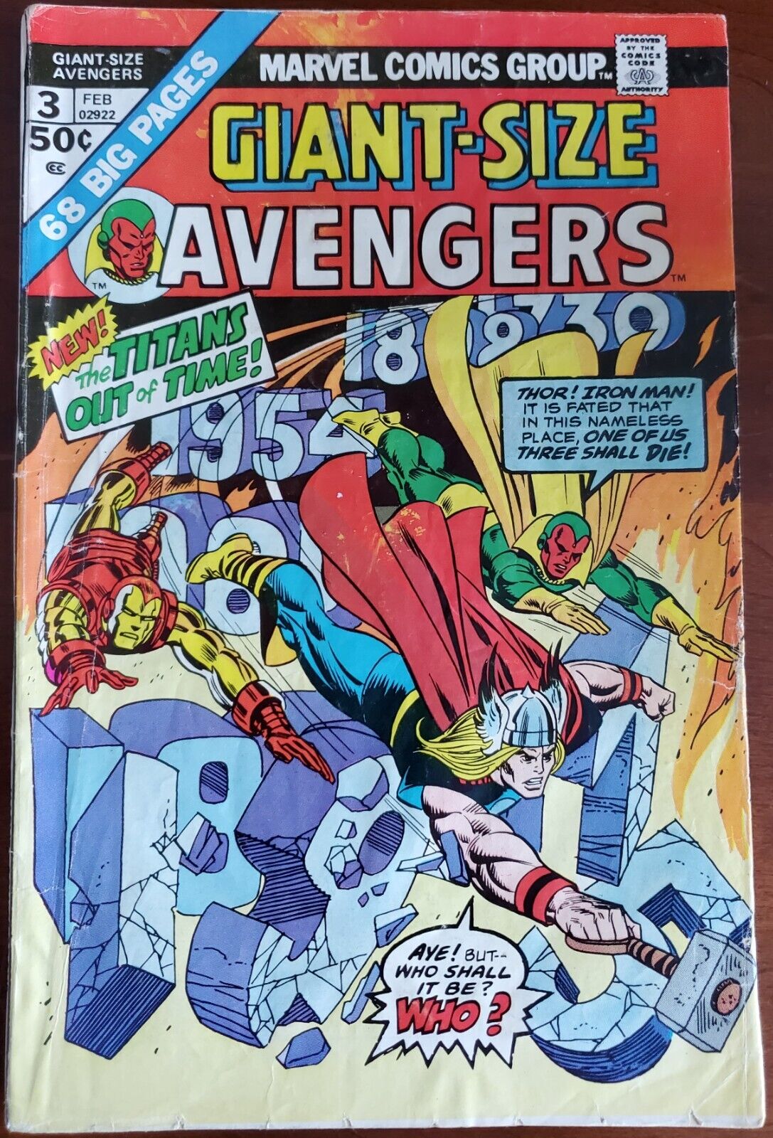 Giant-Size Avengers #3 G/VG 3.0 (Marvel 1975) ✨