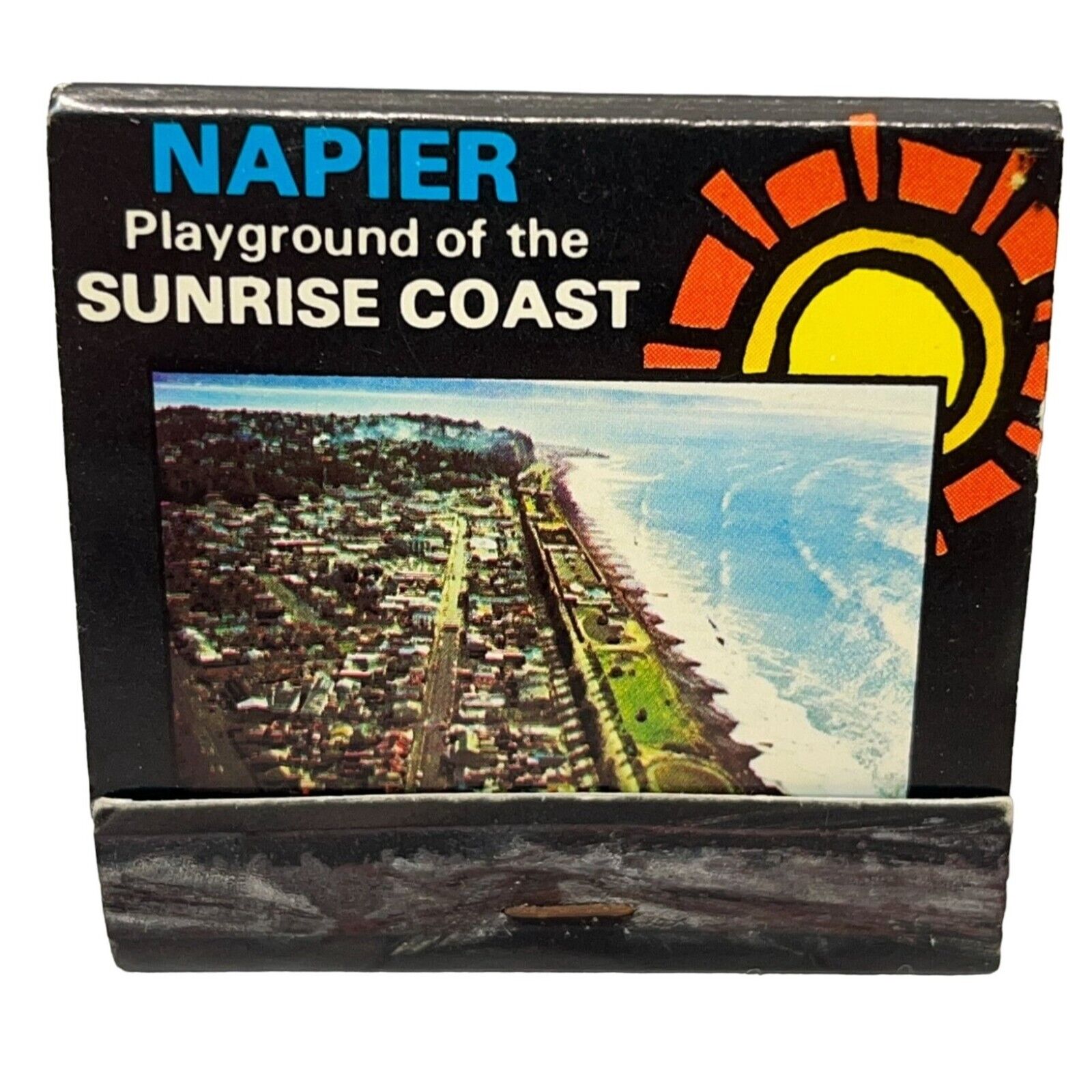 Napier Matchbook New Zealand Pania Reef Vintage Matches Sunrise Coast