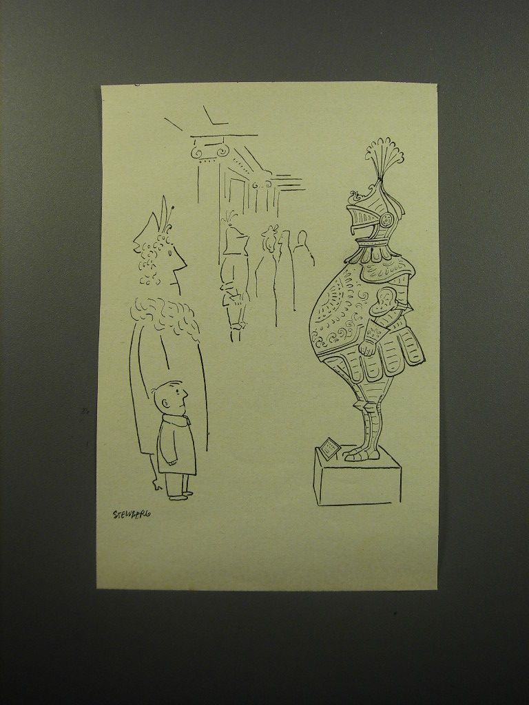 1951 Cartoon by Saul Steinberg - Suit of Armor