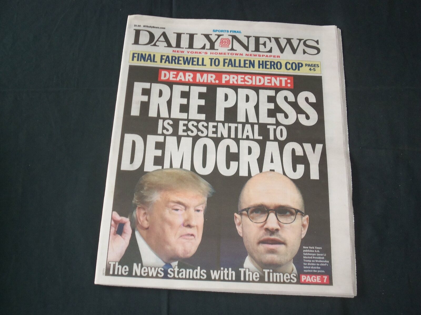 2019 FEBRUARY 21 NEW YORK DAILY NEWS - FREE PRESS IS ESSENTIAL TO DEMOCRACY