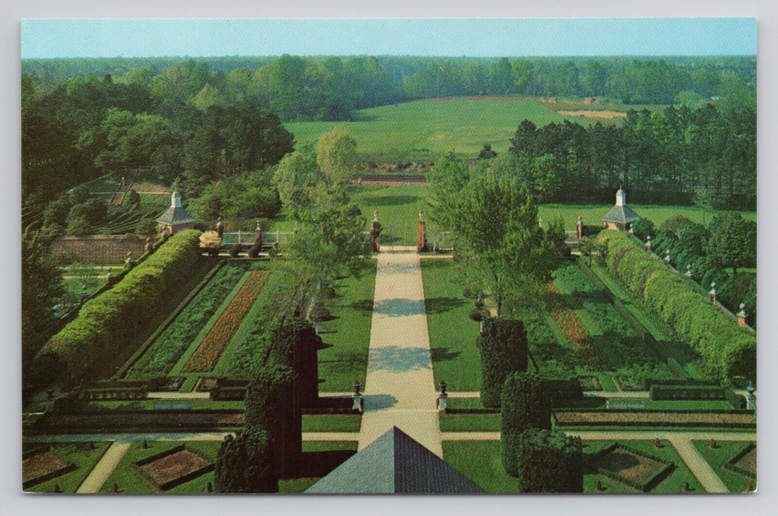 The Palace Gardens, Williamsburg Virginia Postcard 1763