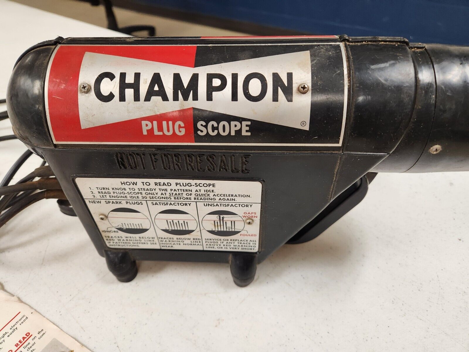 Vintage Champion Spark Plug Scope Untested Antique