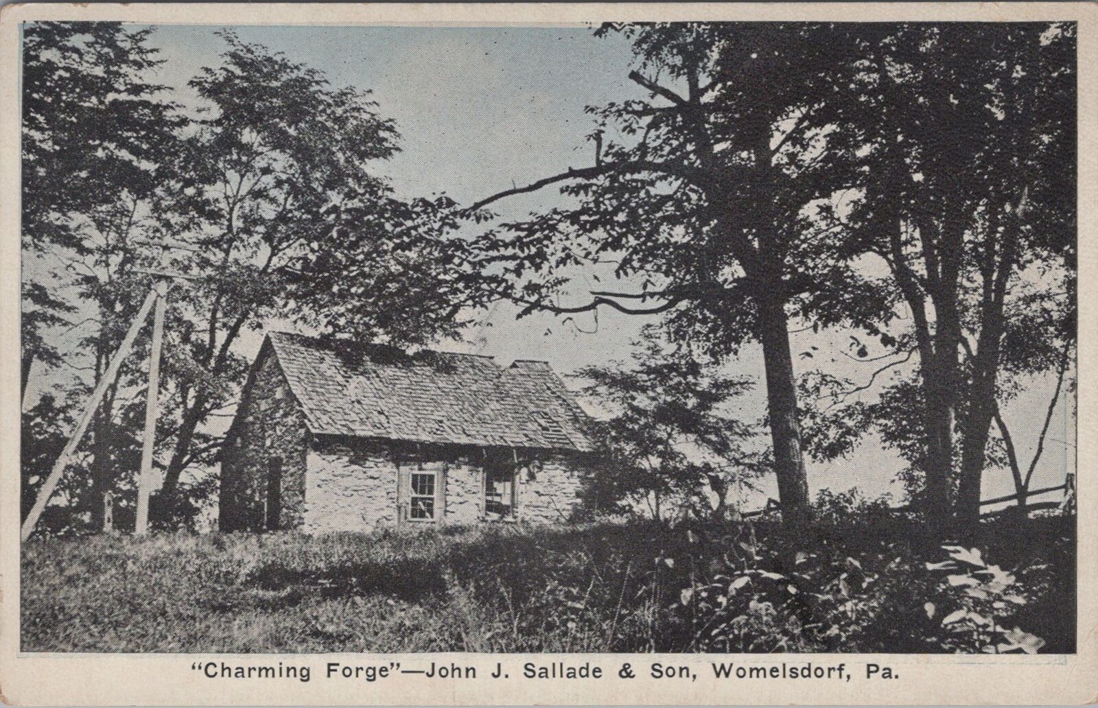 Charming Forge, John J.Sallade & Son, Womelsdorf, Pennsylvania Postcard, 1941