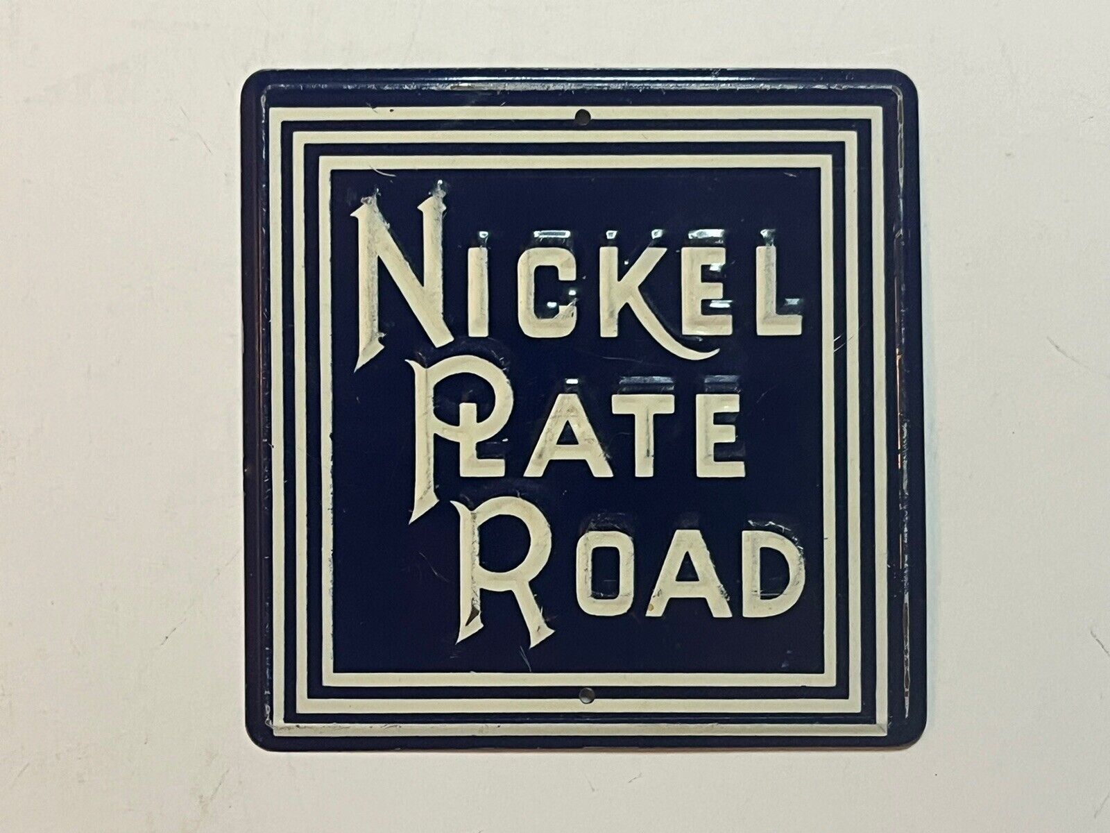 Nickel Plate Road Railroad Emblem Metal Post Cereal 1950\'s