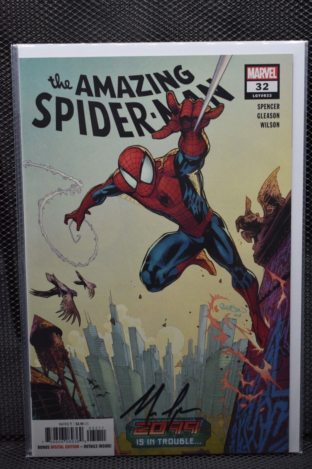 Amazing Spider-Man #32 LGY #833 Marvel 2019 2099 Signed by Nick Spencer 9.4