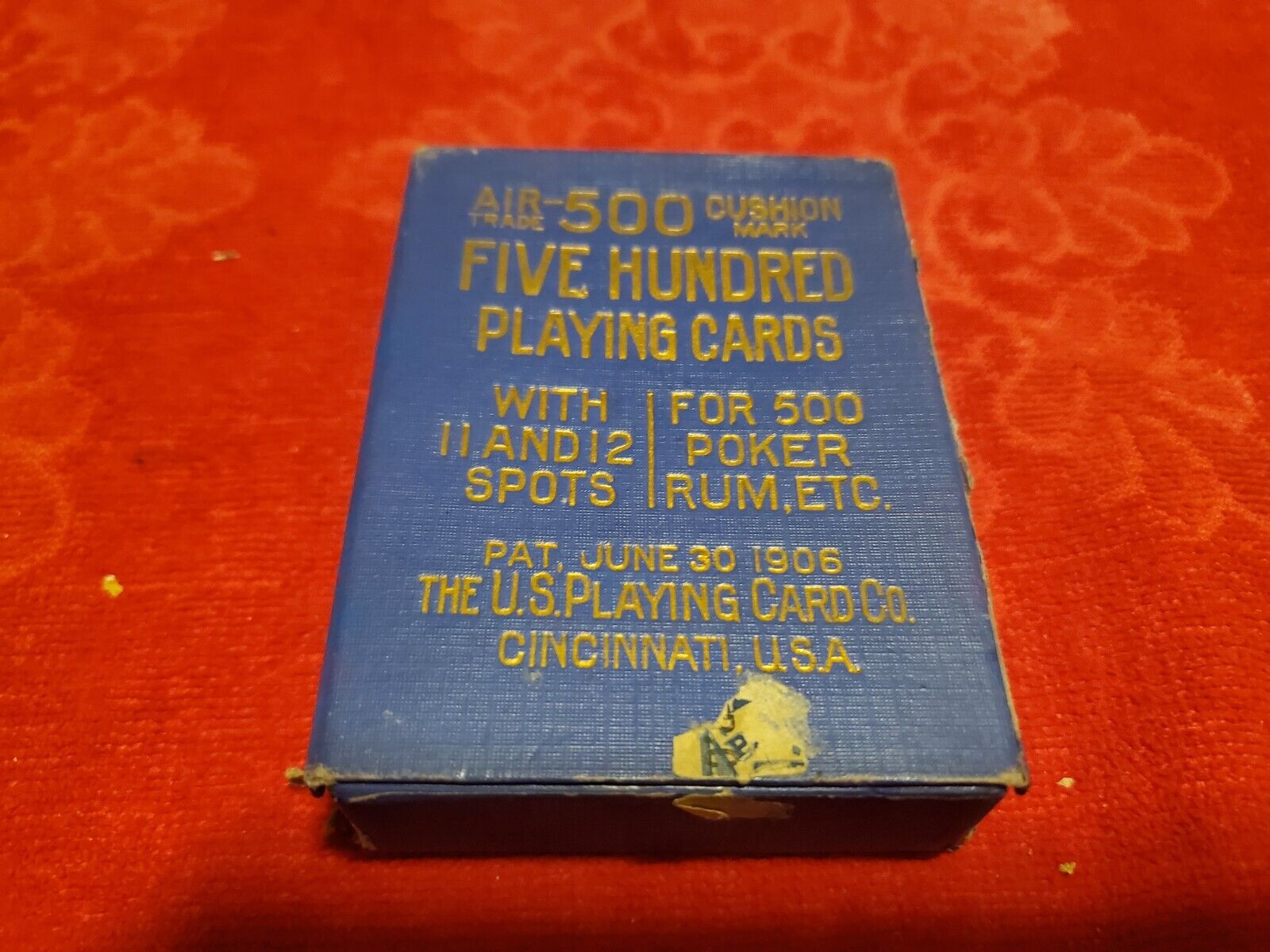 VINTAGE PLAYING CARD DECK AIR 500 FIVE HUNDRED WITH 11 AND 12 SPOT  1906