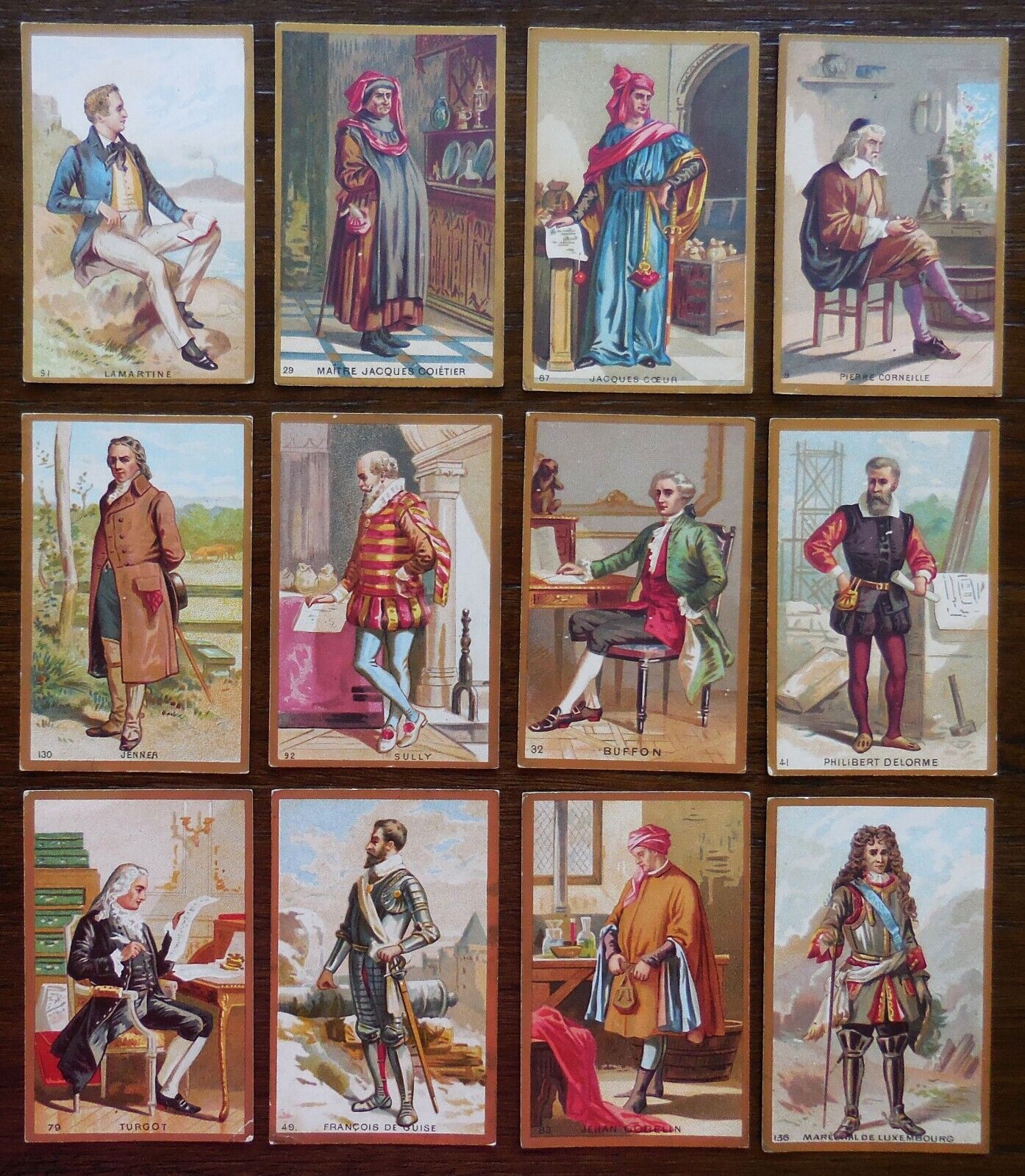 French Celebrities 19th Centry 12 Different cards VG