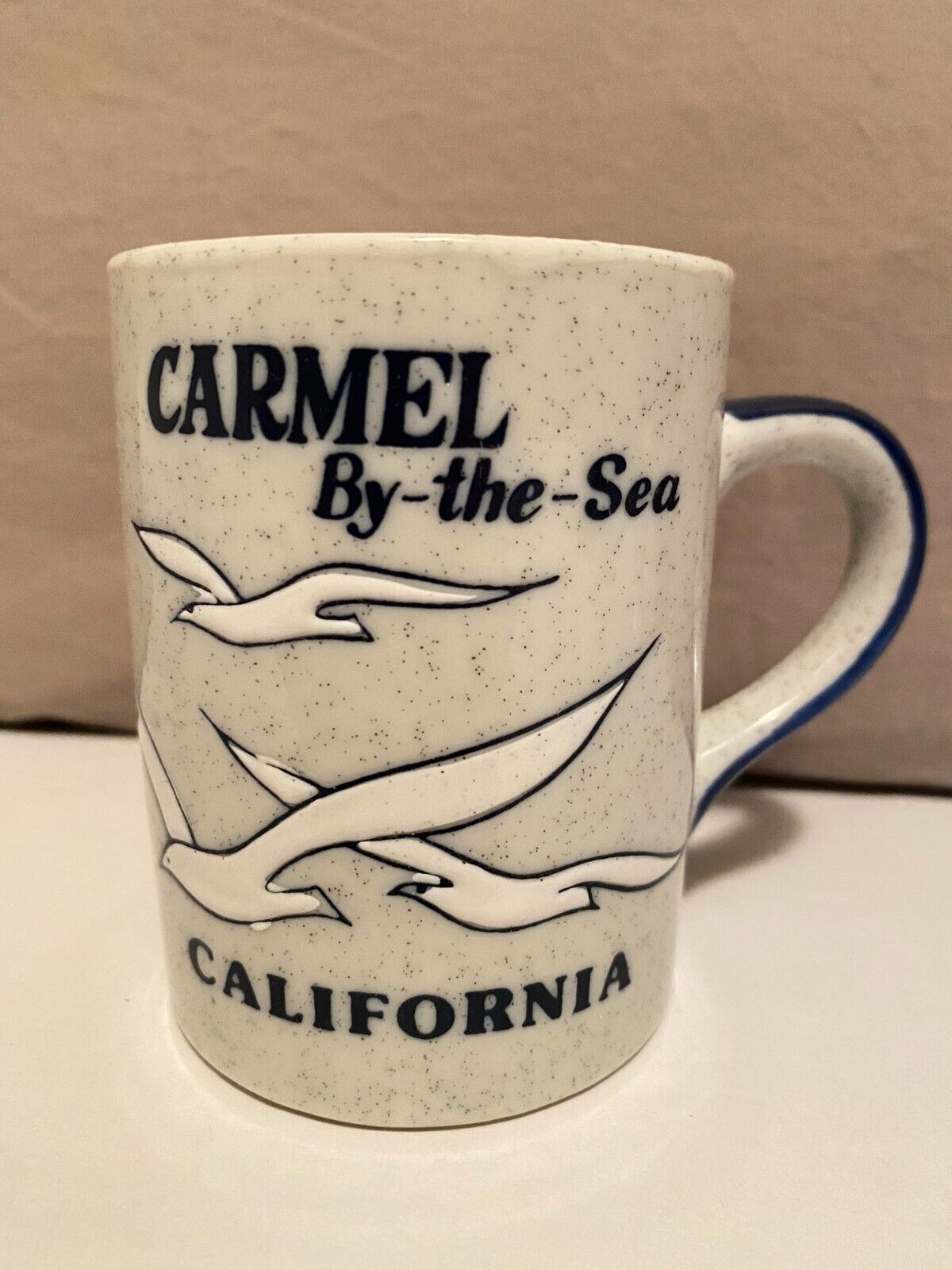 Vintage Souvenir Coffee Cup Carmel By The Sea California Seagulls Made in Japan