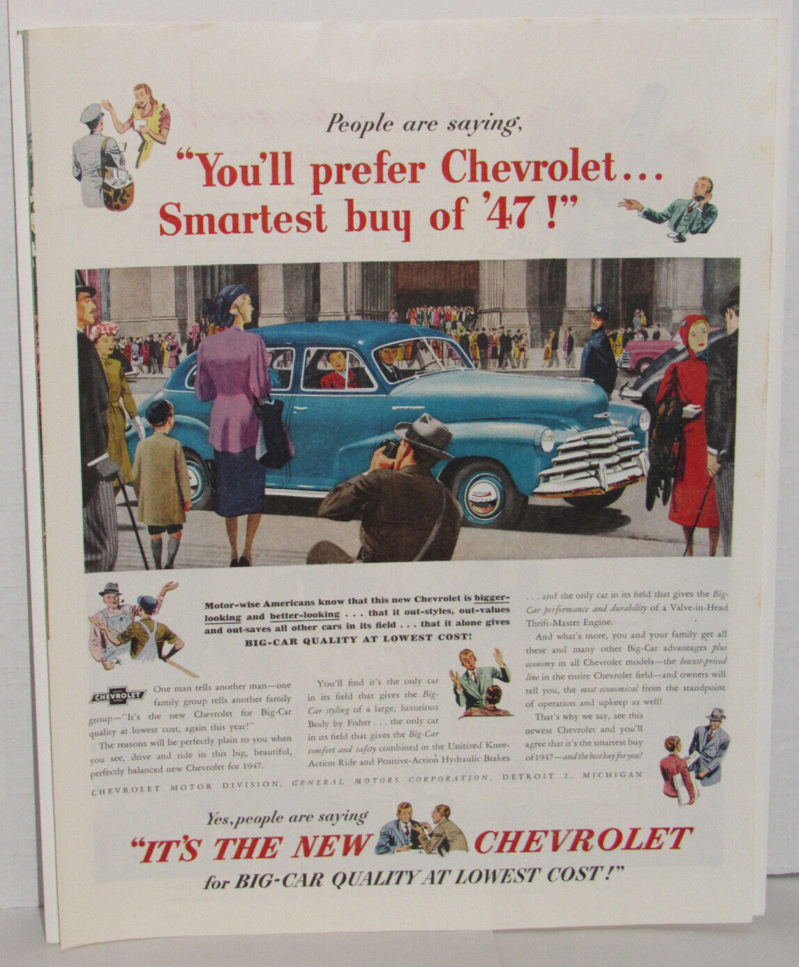 Original 1947 Chevrolet Magazine Ad 