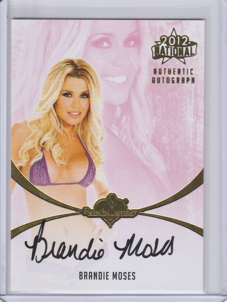 BRANDIE MOSES 2012 BENCH WARMER NATIONAL AUTOGRAPH ON CARD SIGNATURE AUTO