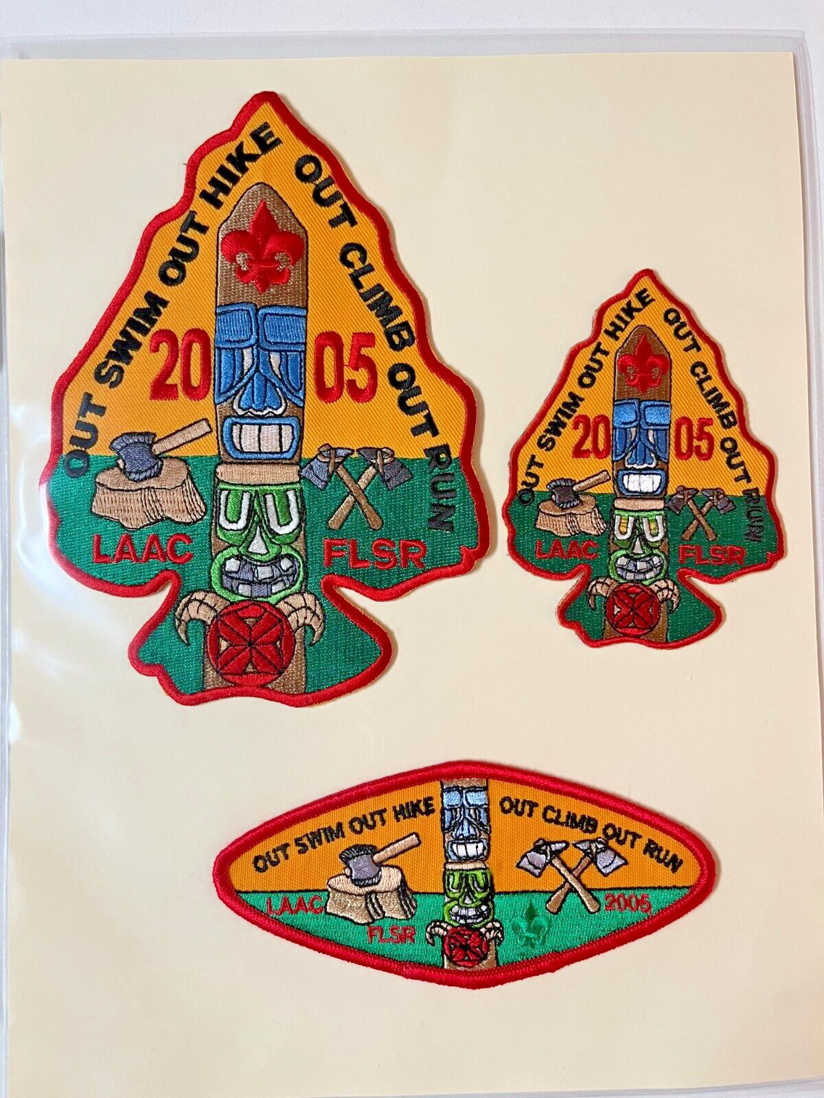 2005 LAAC FLSR FOREST LAWN SCOUT RESERVATION ATTENDEE PATCH SET