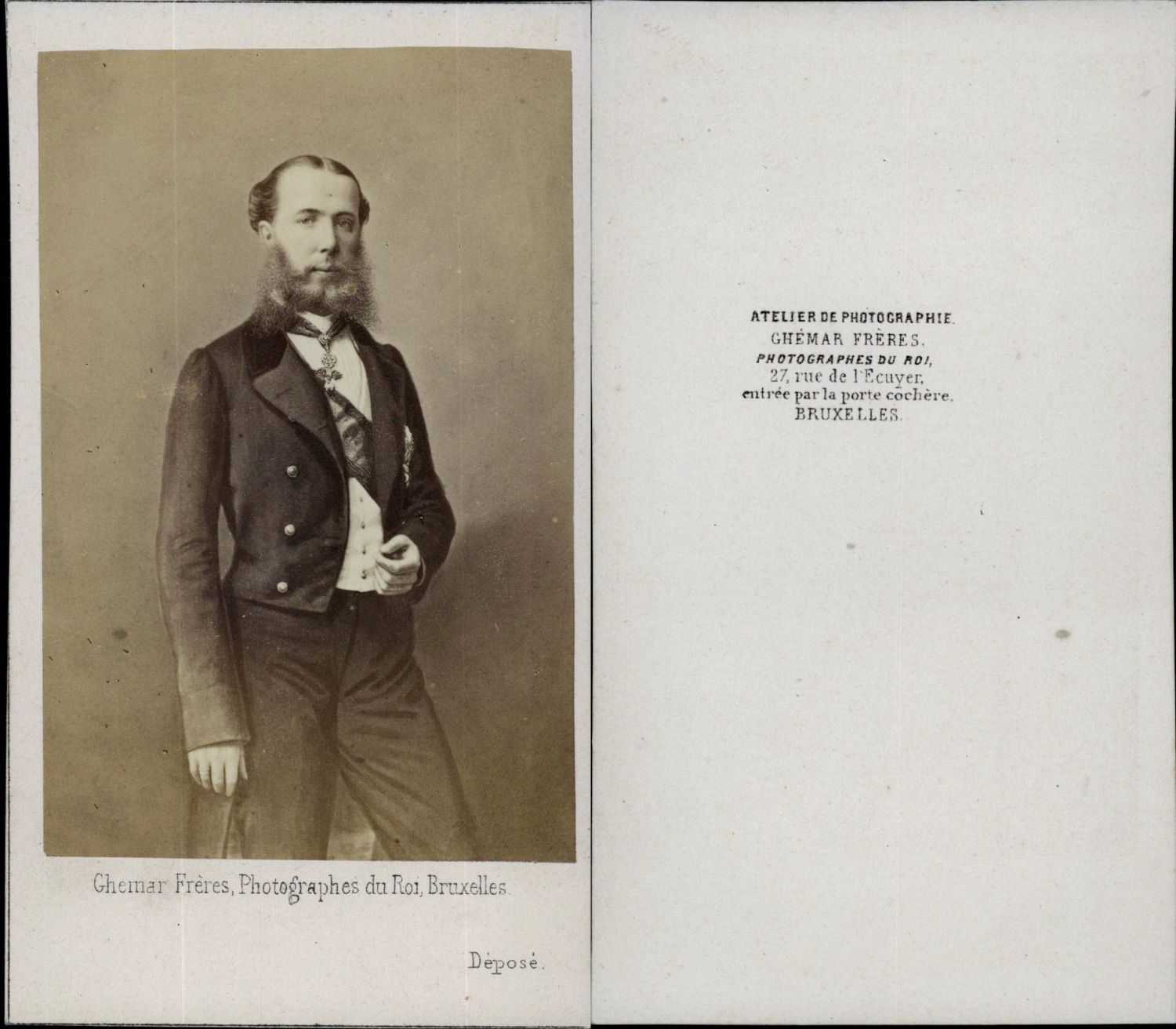 Gemar, Brussels, Maximilian I, Emperor of Mexico Vintage Albumen Print CDV