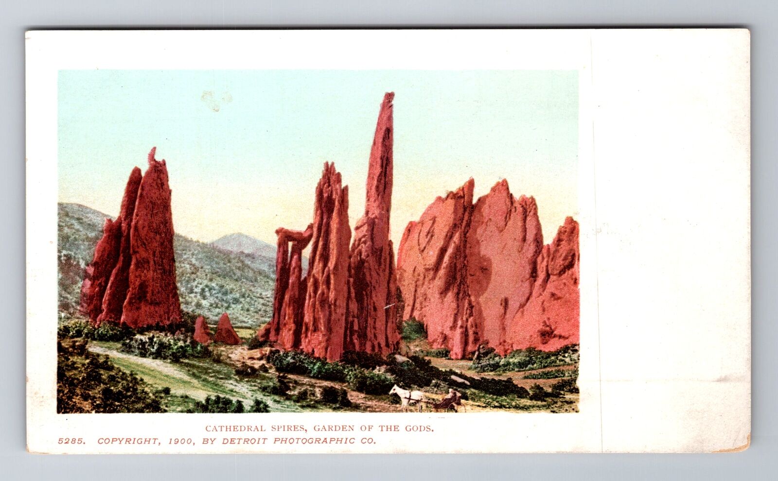 Colorado Springs CO-Colorado, Garden of the Gods, Vintage Souvenir Postcard