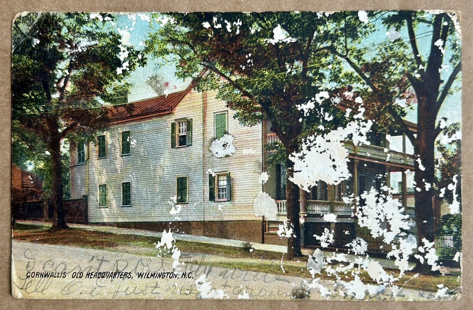 CORNWALLIS OLD HEADQUARTERS, WILMINGTON, North Carolina NC 1907 Vintage Postcard