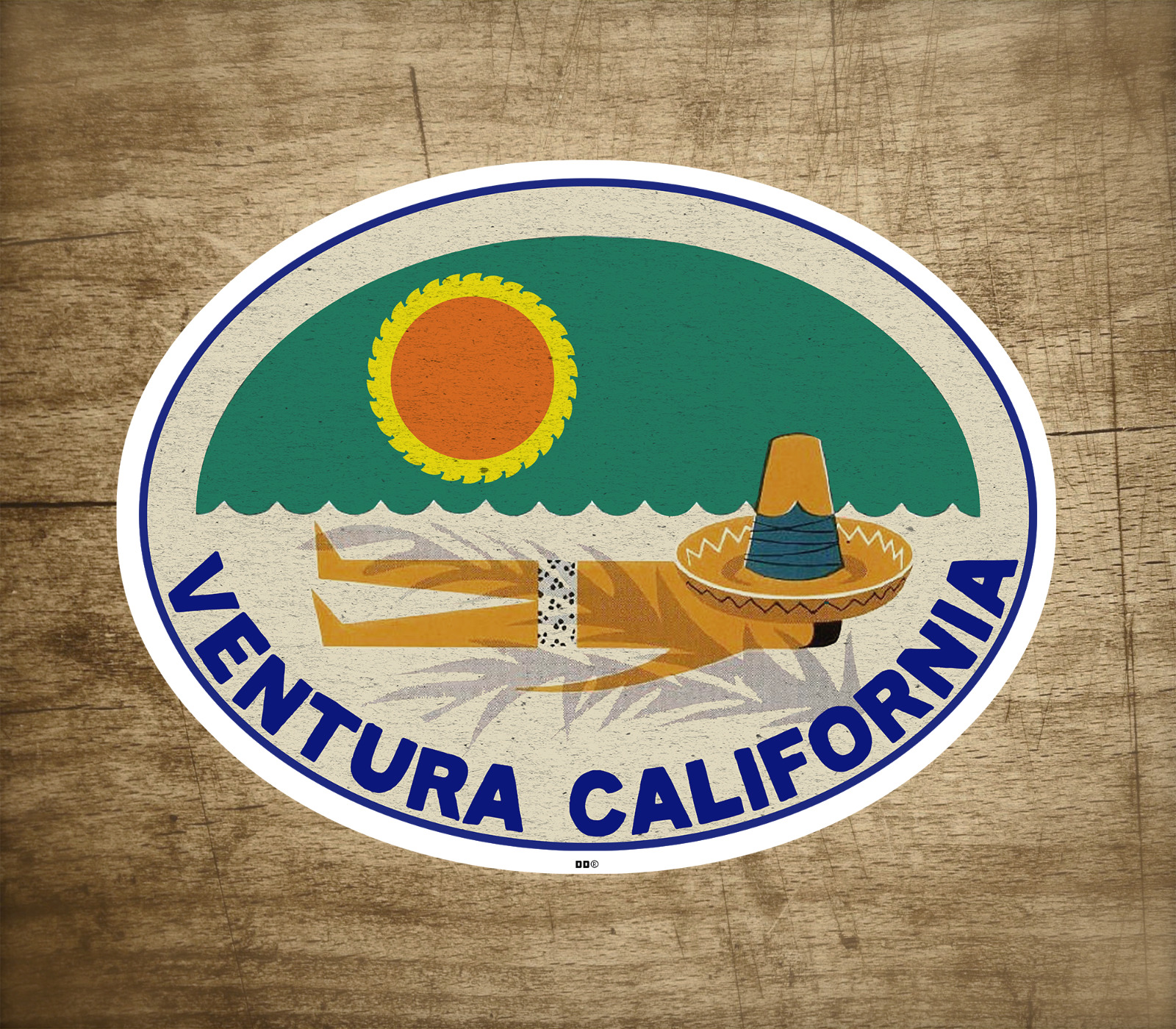 Ventura California Vintage Travel Sticker Decal 3.75\