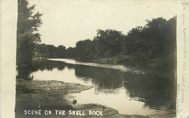 1908 Waterfront Scene Shell Rock Minnesota RPPC Photo Postcard 20-4336