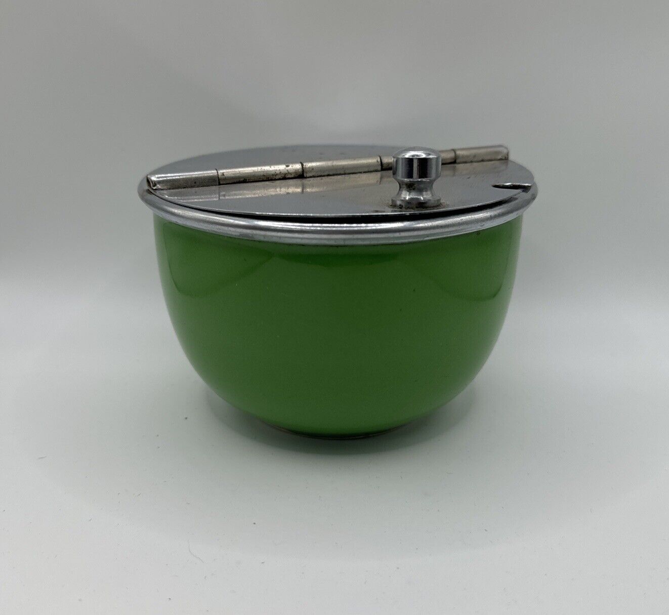 Vintage 1940's Medco NY Glass Diner Flip Top Sugar Bowl  Green Color