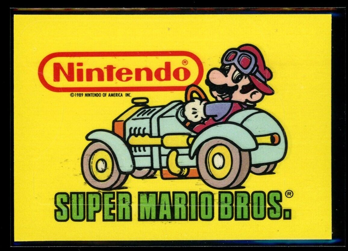 SUPER MARIO BROS. Die-Cut Error 1989 Topps Nintendo Game Tip Stickers #33 Rare