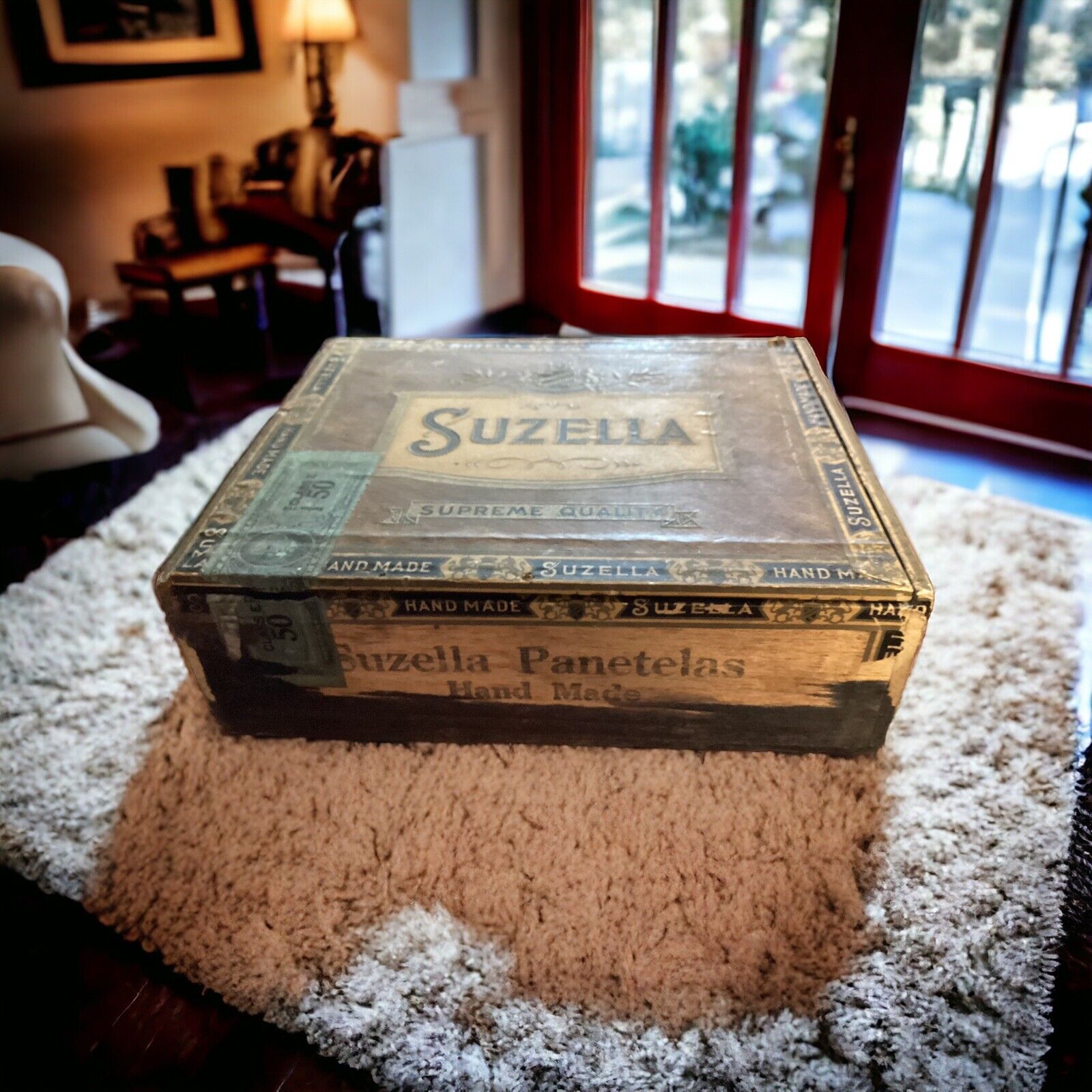 Vintage Rare Suzella Cigar Box 7 1/4 X 5 3/4 X 2 1/2