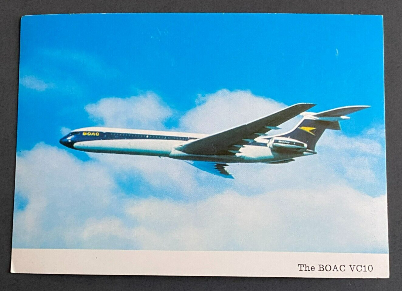 British Overseas Airways Corp BOAC VC-10 Aircraft Postcard - Airline Issued