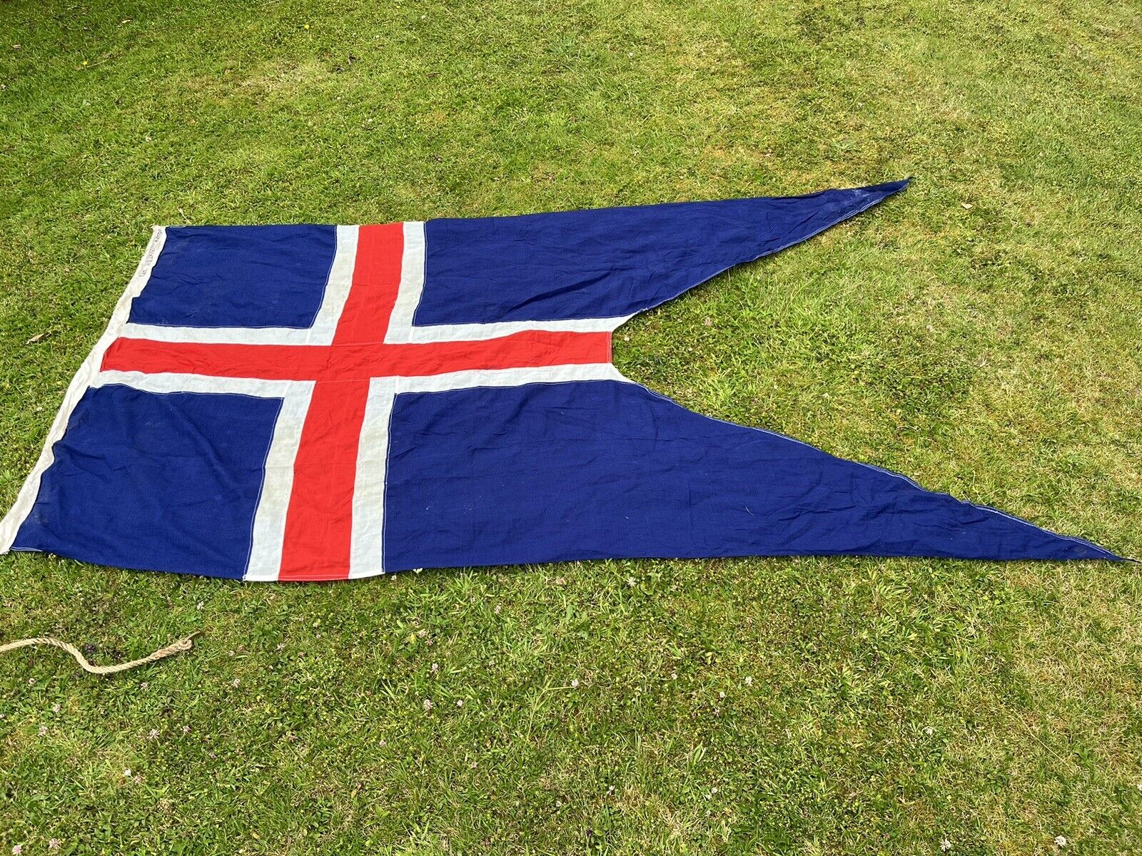 Icelandic Flag 2.4m Wide Cotton Possibly Polyester Cotton Mix