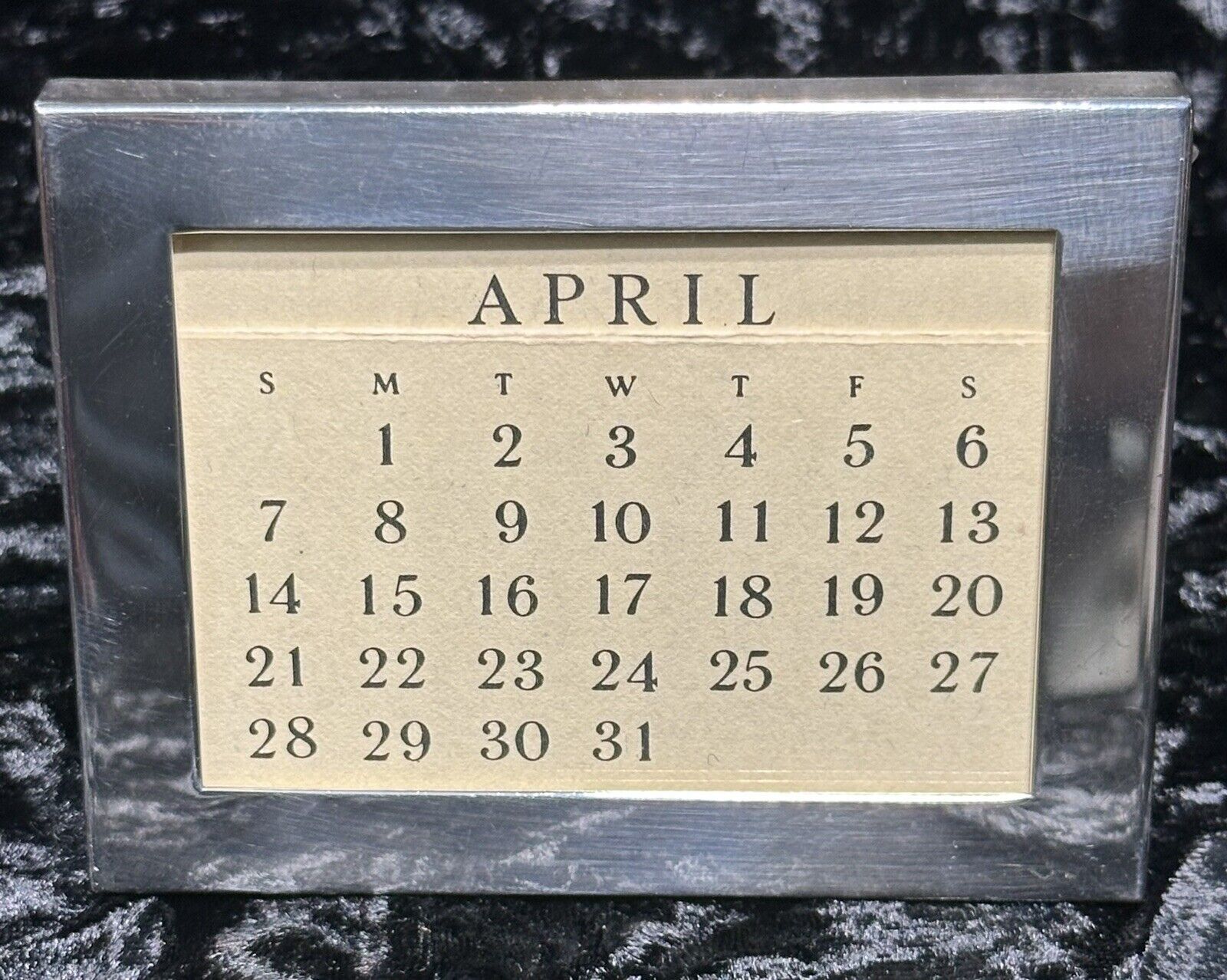 Vintage Tiffany & Co Sterling Silver Perpetual Desk Calendar