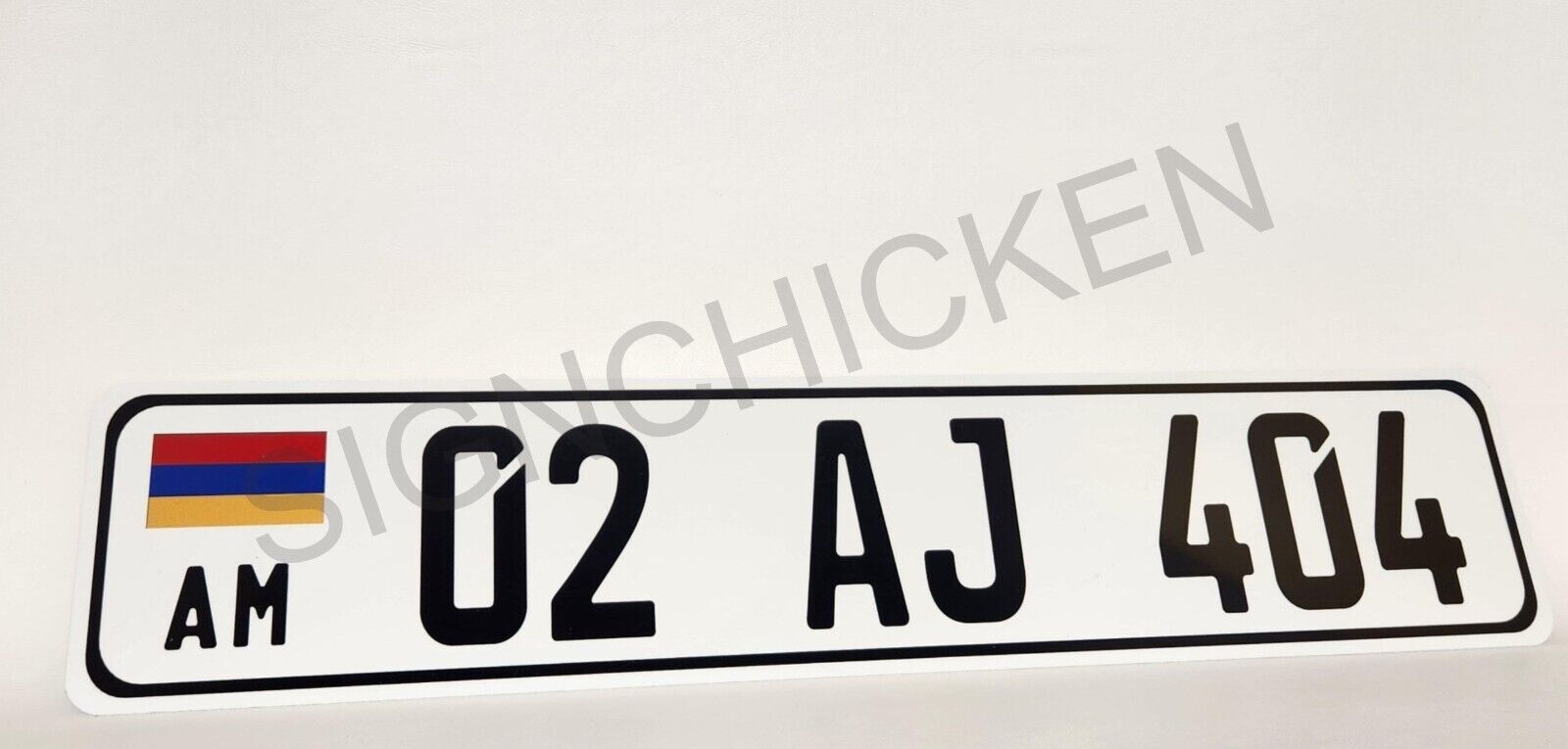 Armenian European EEC Aluminum License Plate Custom Personalized Armenia