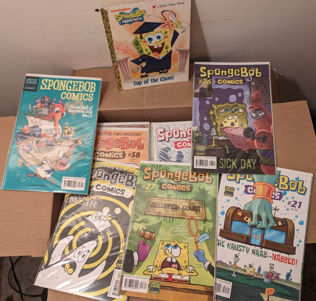 Huge Lot SpongeBob SquarePants 62 Comics + Bonus Kids Book