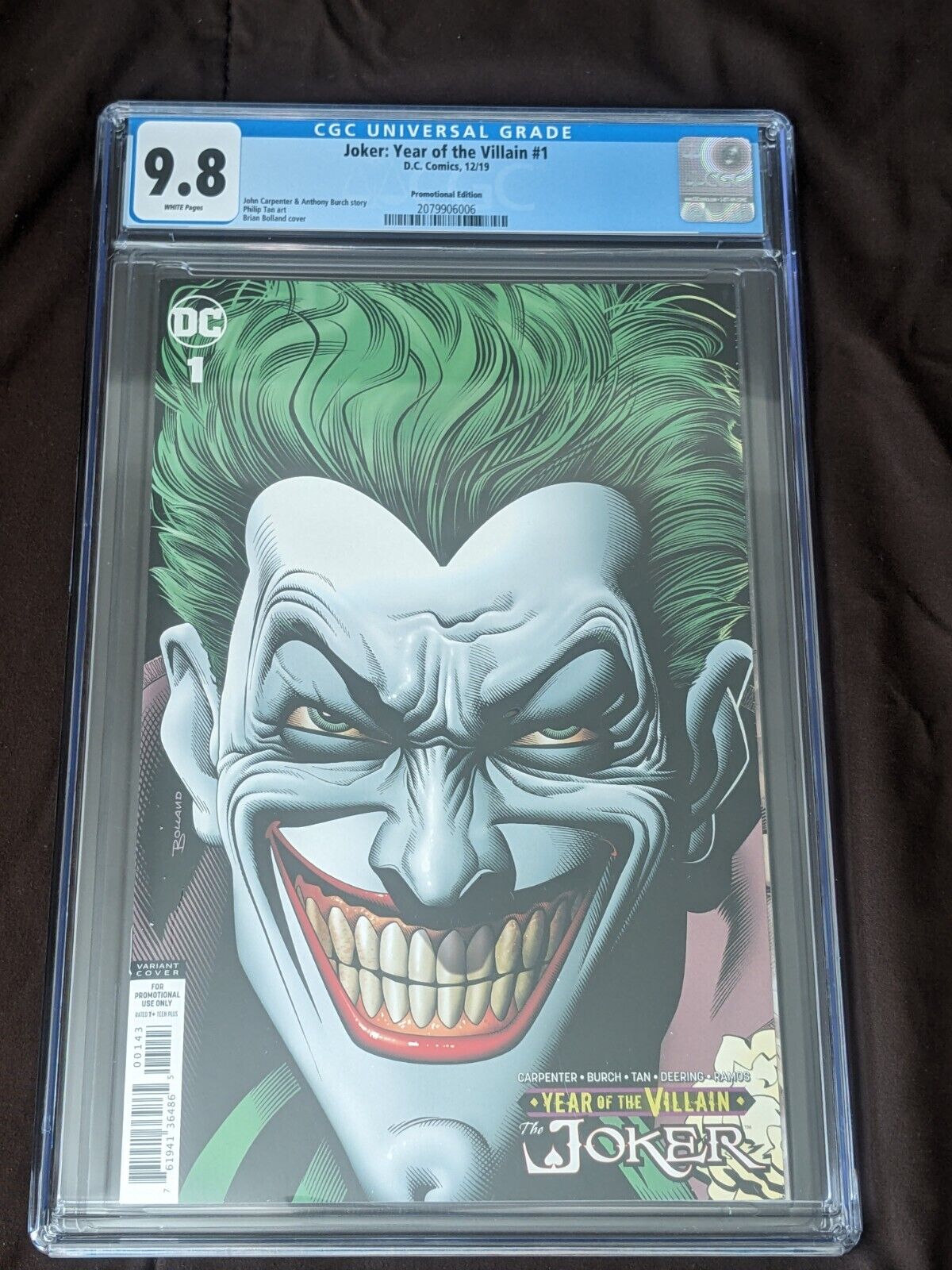 Joker: Year of the Villain #1 CGC 9.8 White pgs., 2019 Promotional Edition