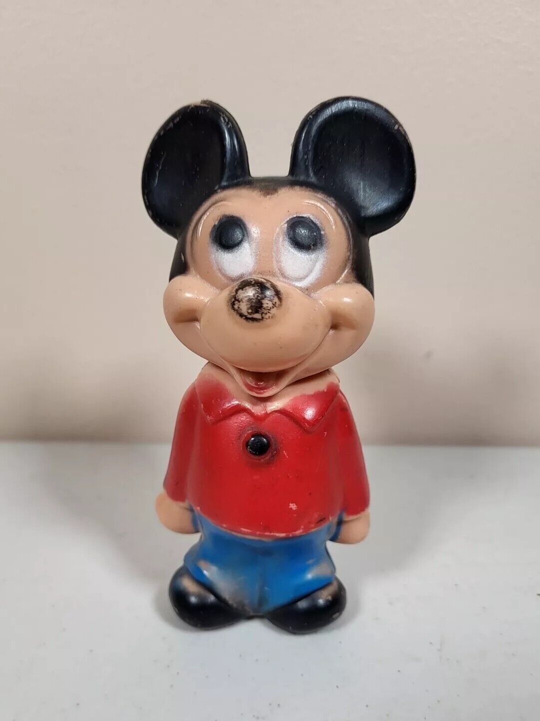 Vintage Hanna Barbera Plastic Mickey Mouse Figure Made in Hong Kong