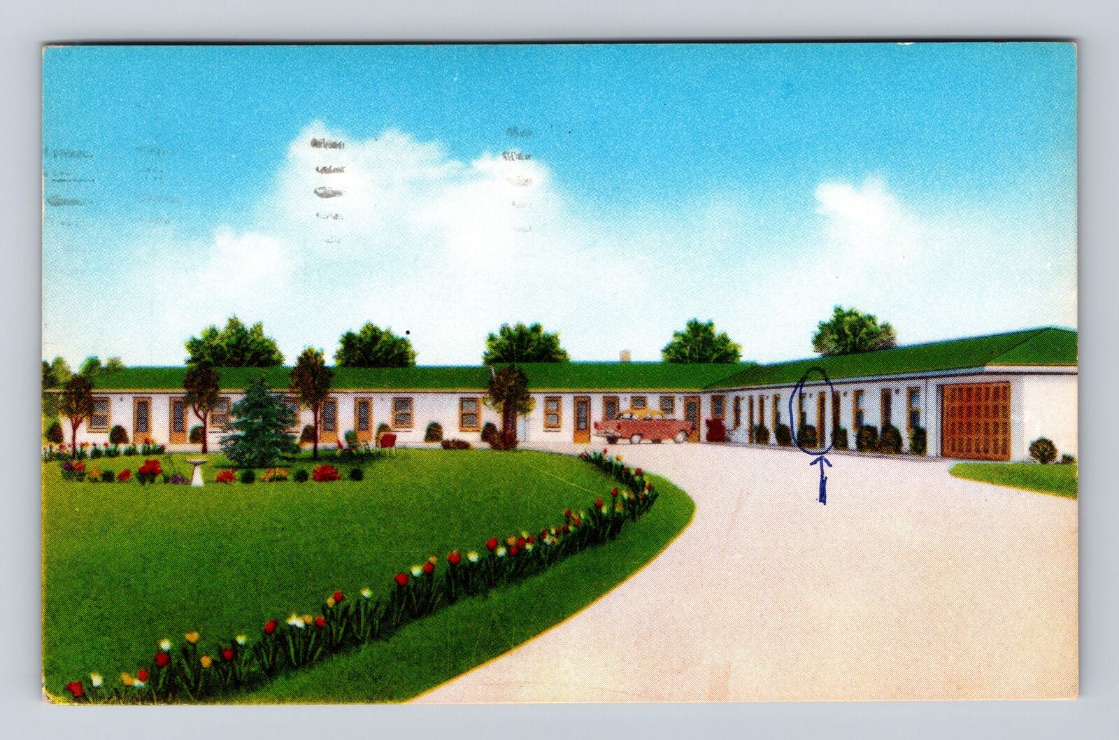 Plainwell MI-Michigan, Gardens Motel, Advertising, Antique Vintage Postcard