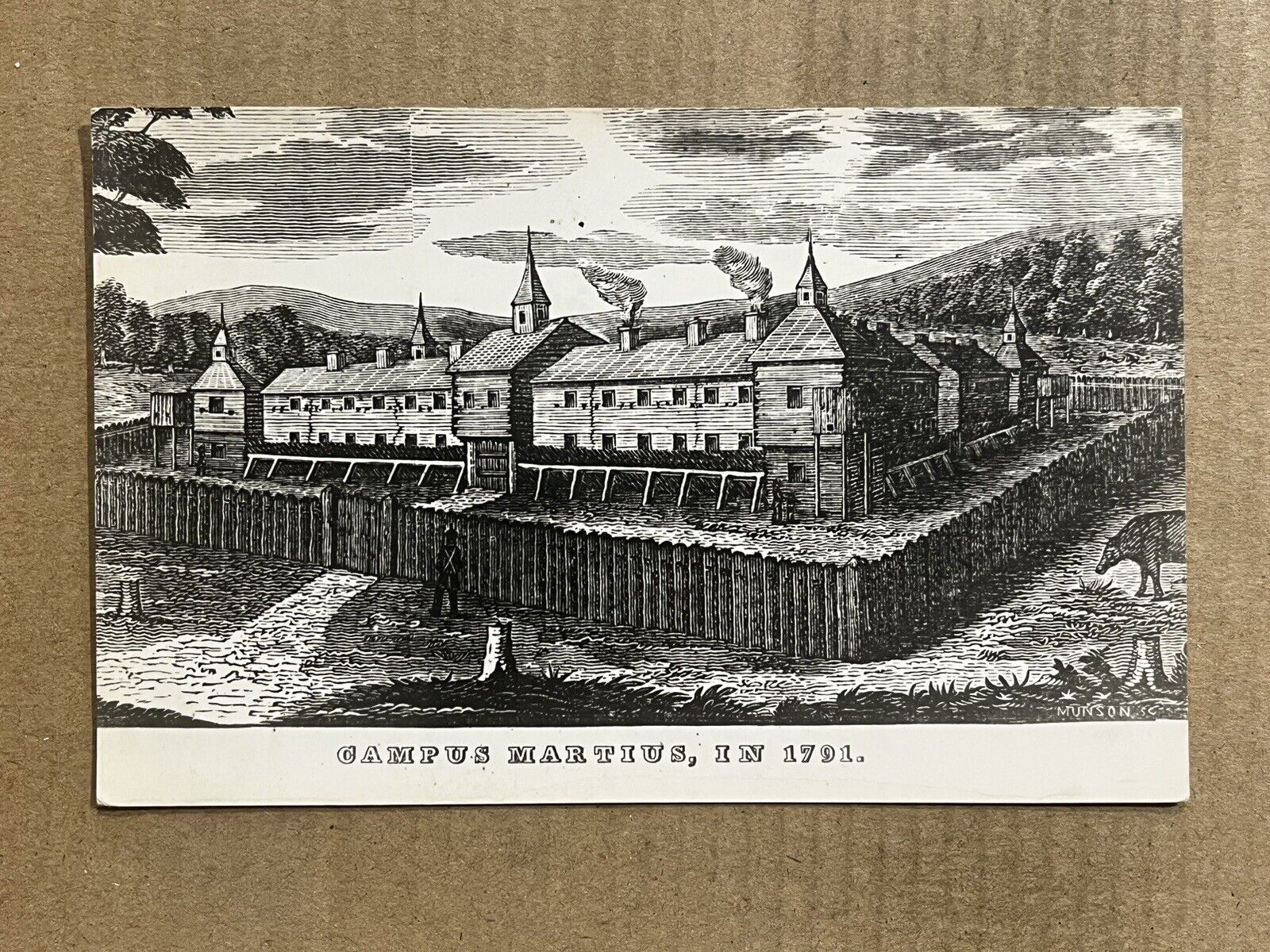 Postcard Marietta OH Ohio Campus Martius in 1791 Vintage PC