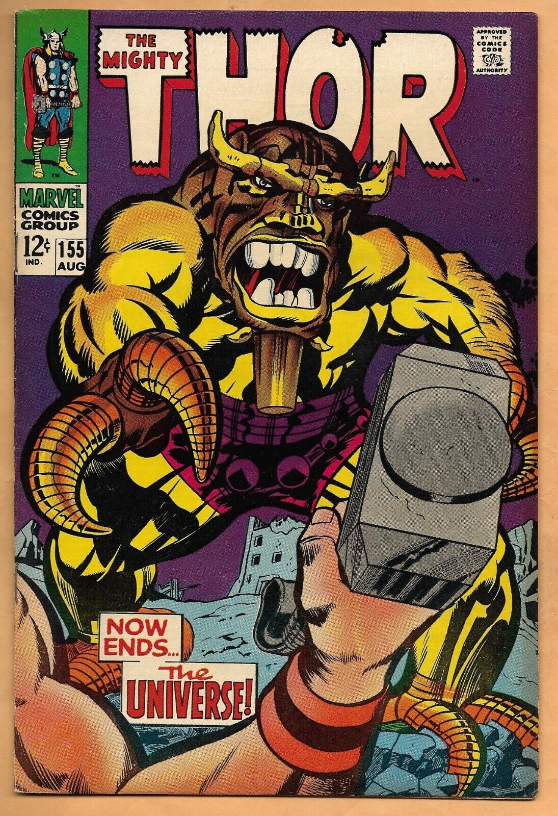 Marvel The Mighty THOR No. 155 (1968) Mangog Appearance VF-