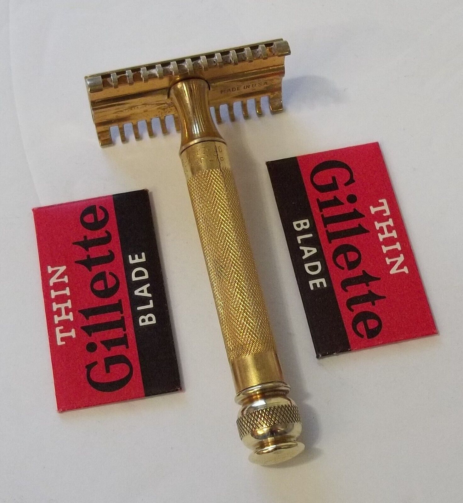 Vintage Gillette Safety Razor 1930 New Berkshire Sanitized & Polished 2 Blades