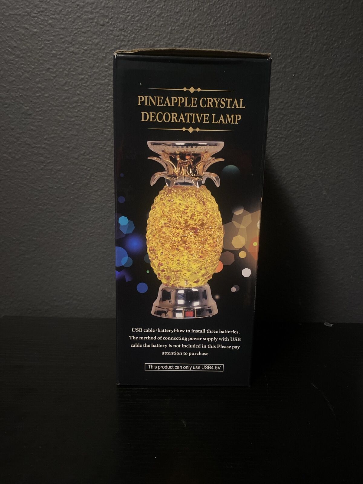 Pineapple Crystal Decorative Lamp