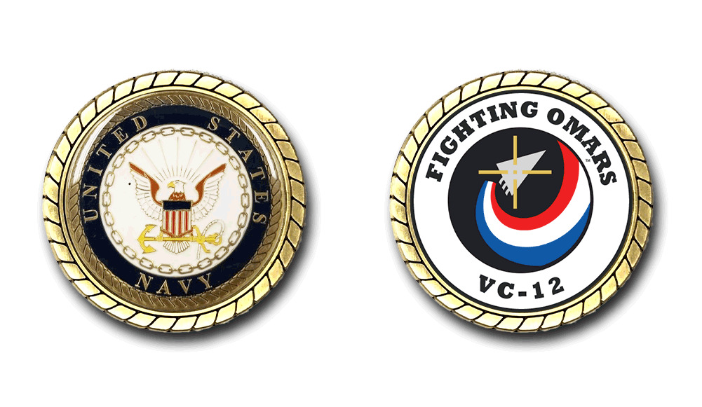 VC-12 Fighting Omars US Navy Challenge Coin Officially Licensed US Navy