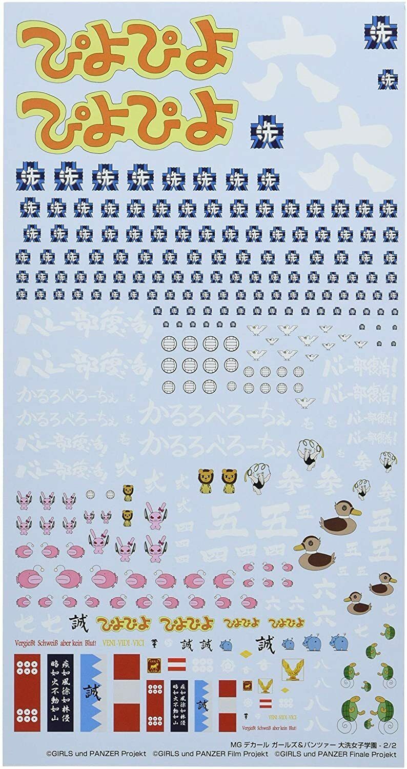Model Kasten MG Decal Girls&Panzer Decal for plastic model GD-08