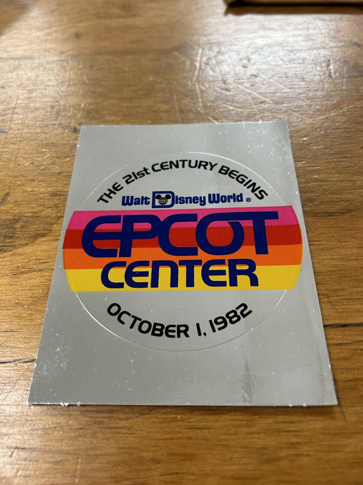 Walt Disney World Vintage EPCOT 1982 Opening Day Sticker