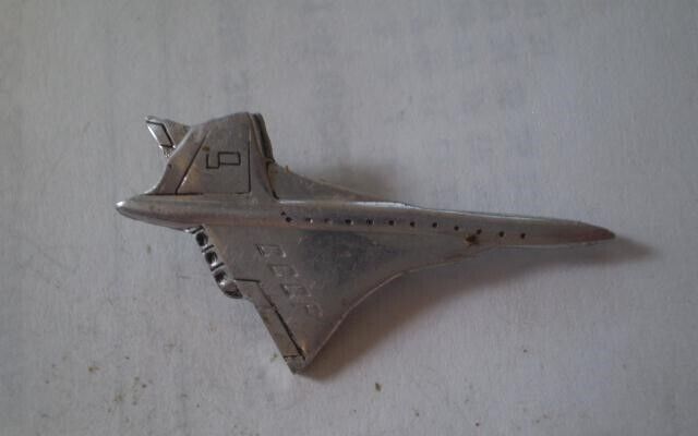 USSR Soviet Tu-144 Tupolev Aircraft Vintage  Pin Badge RARE