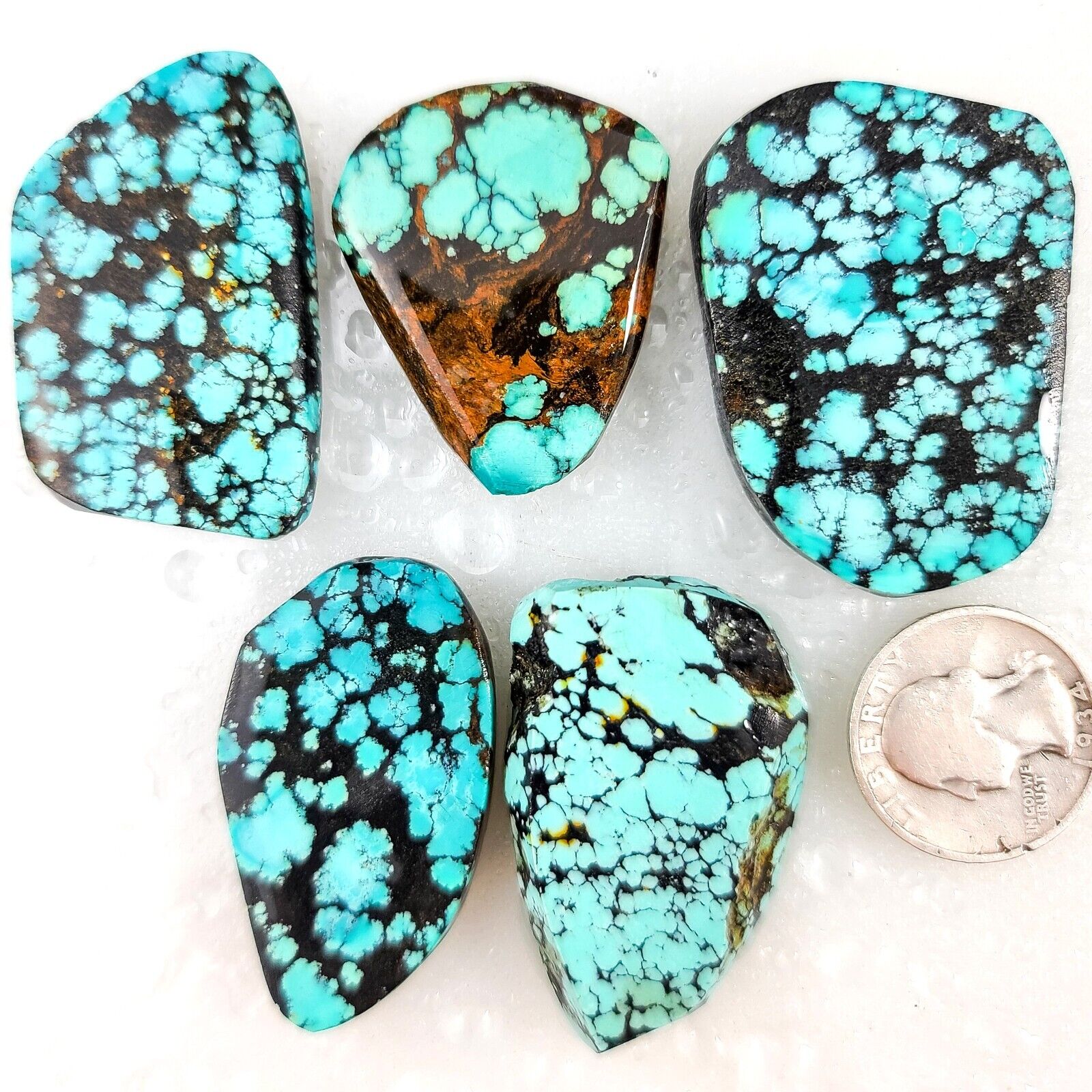 GS479 Mixed Hubei turquoise rough slabs 79.7 grams STB