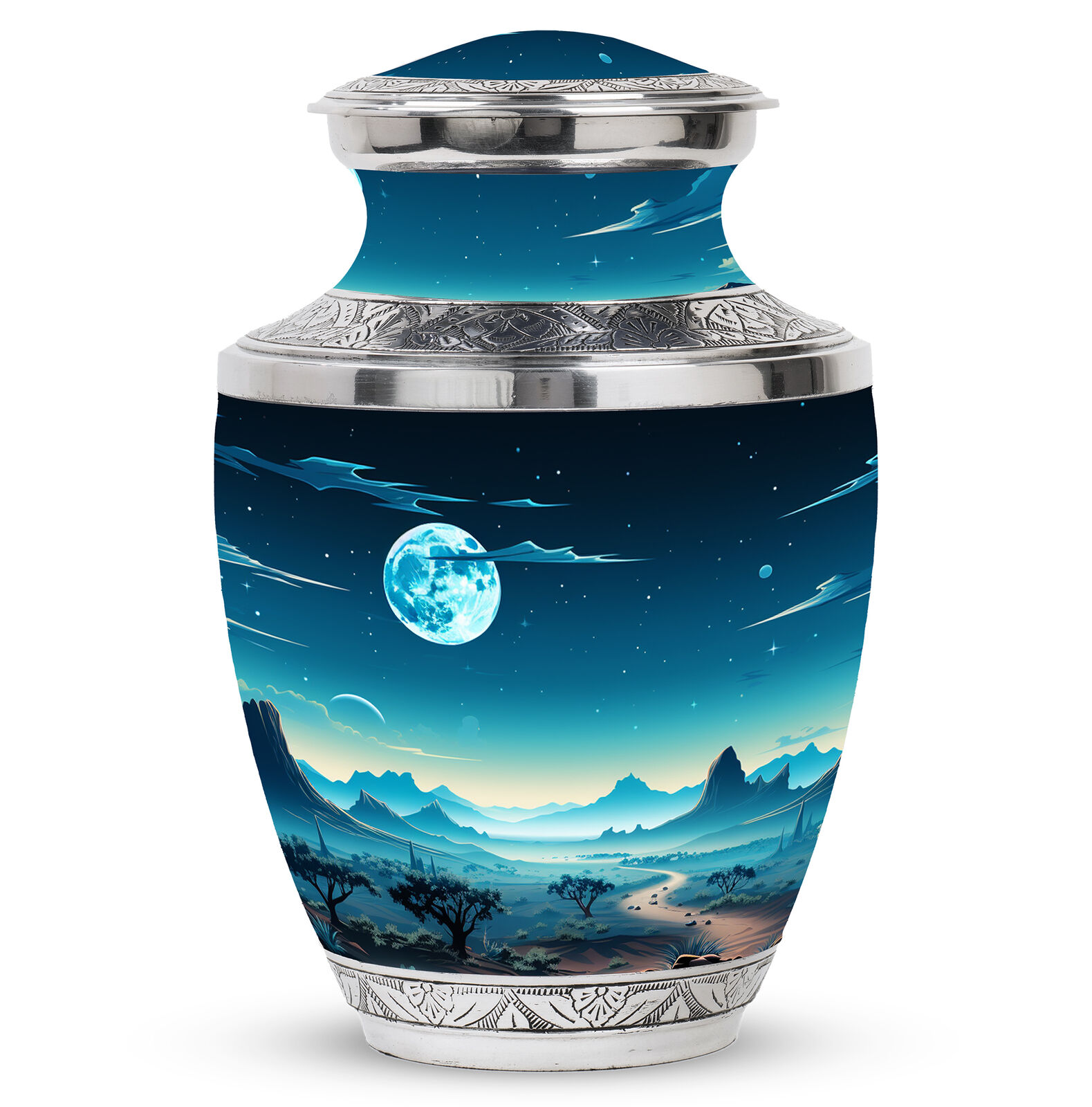 Small Urns For Human Ashes Adult Desert Moonrise (10 Inch) Large Urn