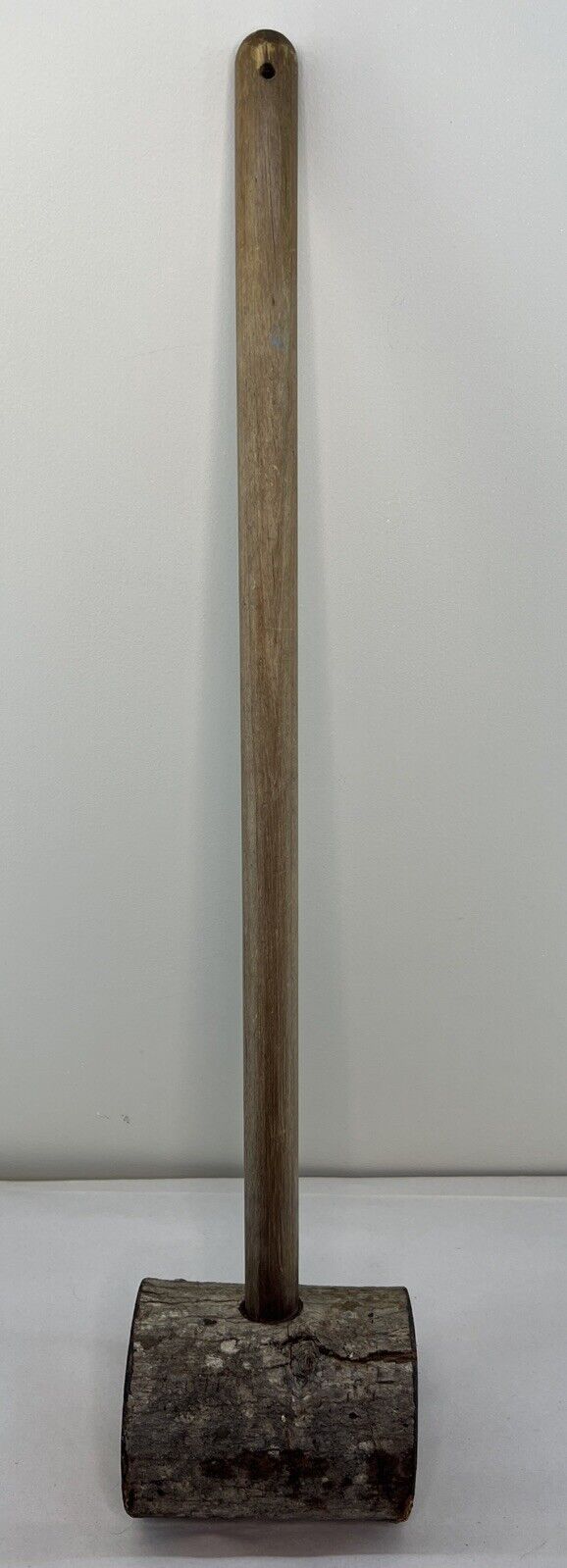 Vintage Antique Carpenter Wood Mallet Hammer 25” Long