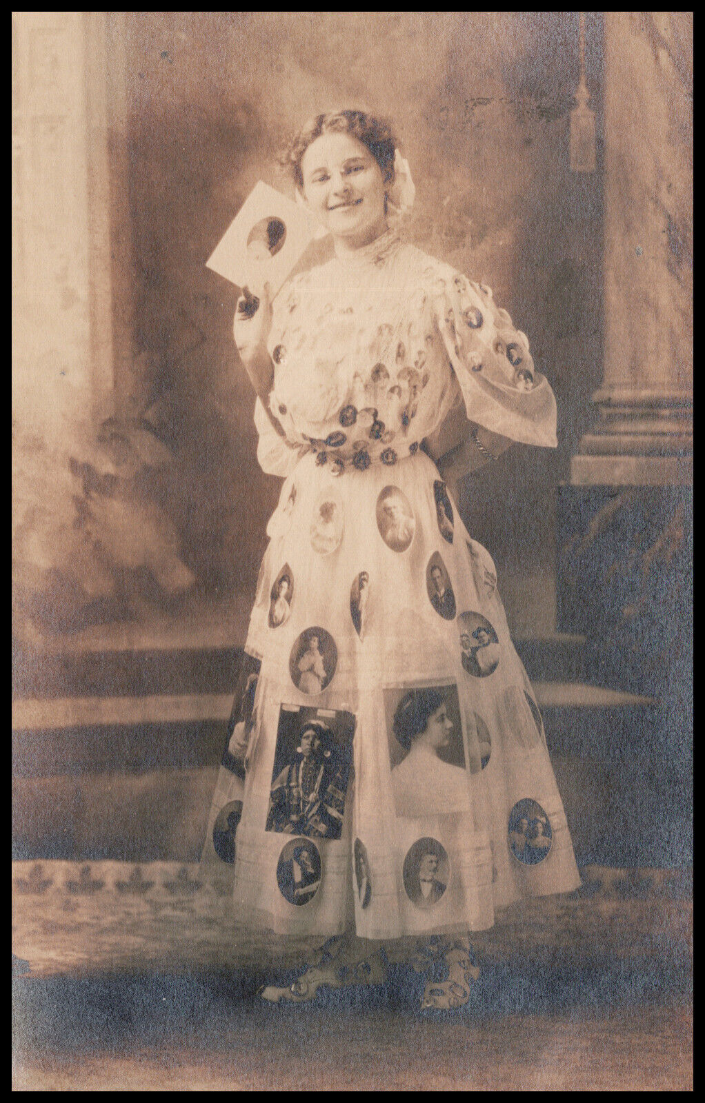 STUNNING Woman Wearing Dress w Photos and POSTCARDS Photography, Real Photo PC