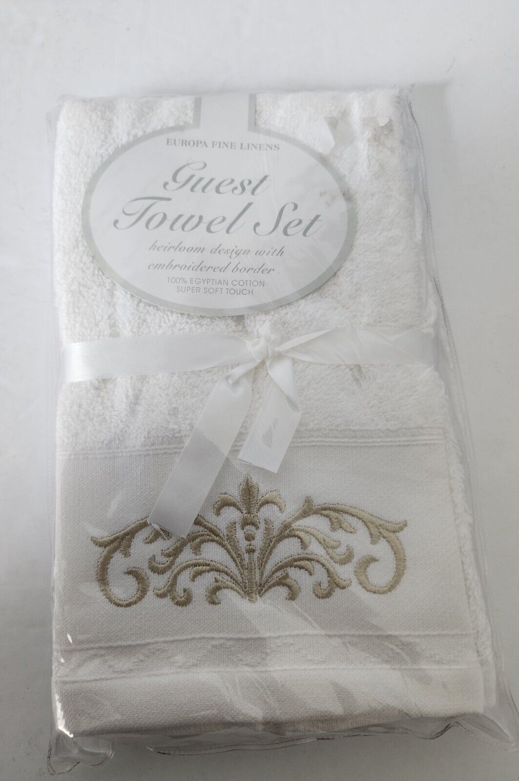 EUROPA FINE LINENS pack of 2 guest towels 12\