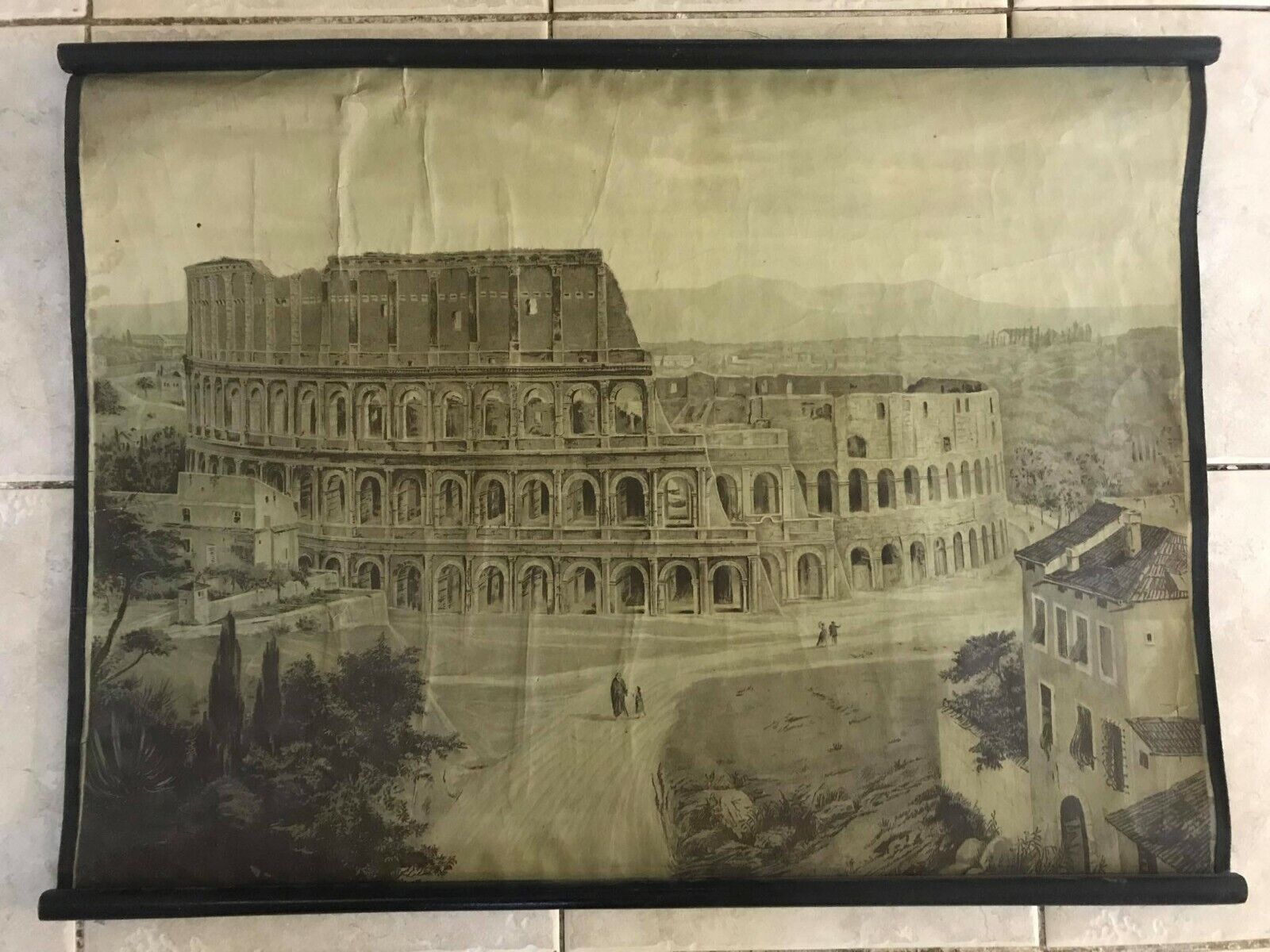 Colosseum - Italy- Rome litography - litograph poster
