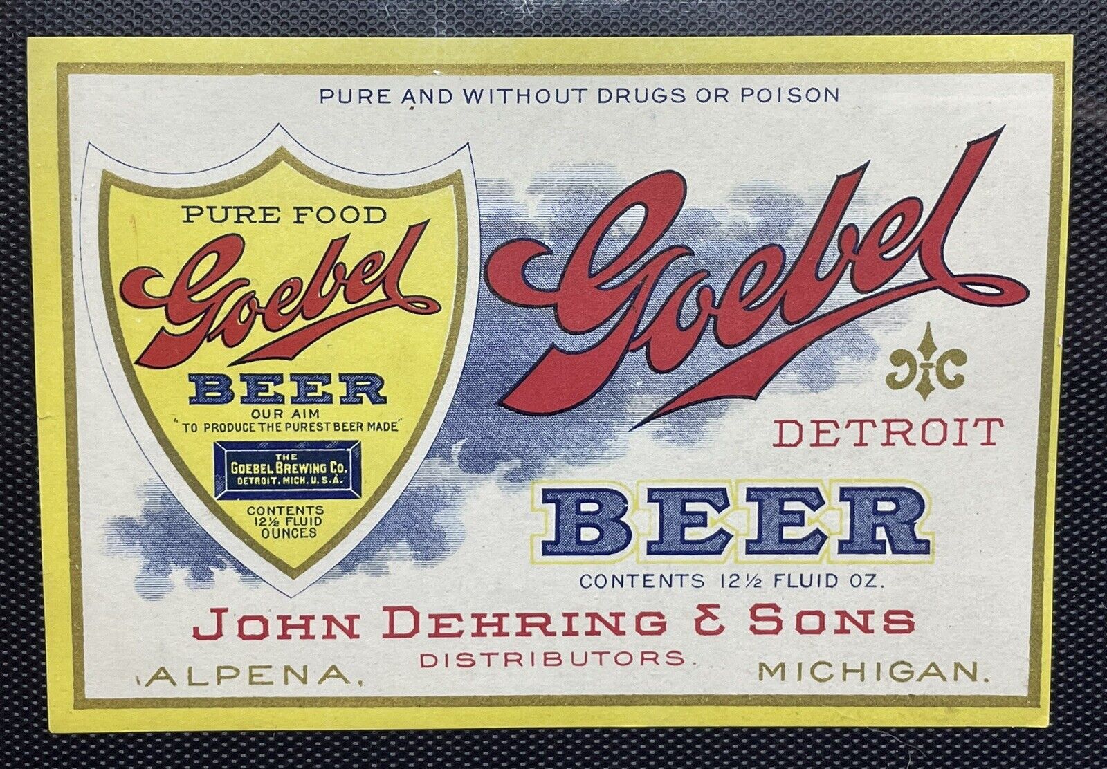 LOT OF 12 VINTAGE BEER LABELS Pennsylvania Beers & More IN PROTECTED PHOTO ALBUM