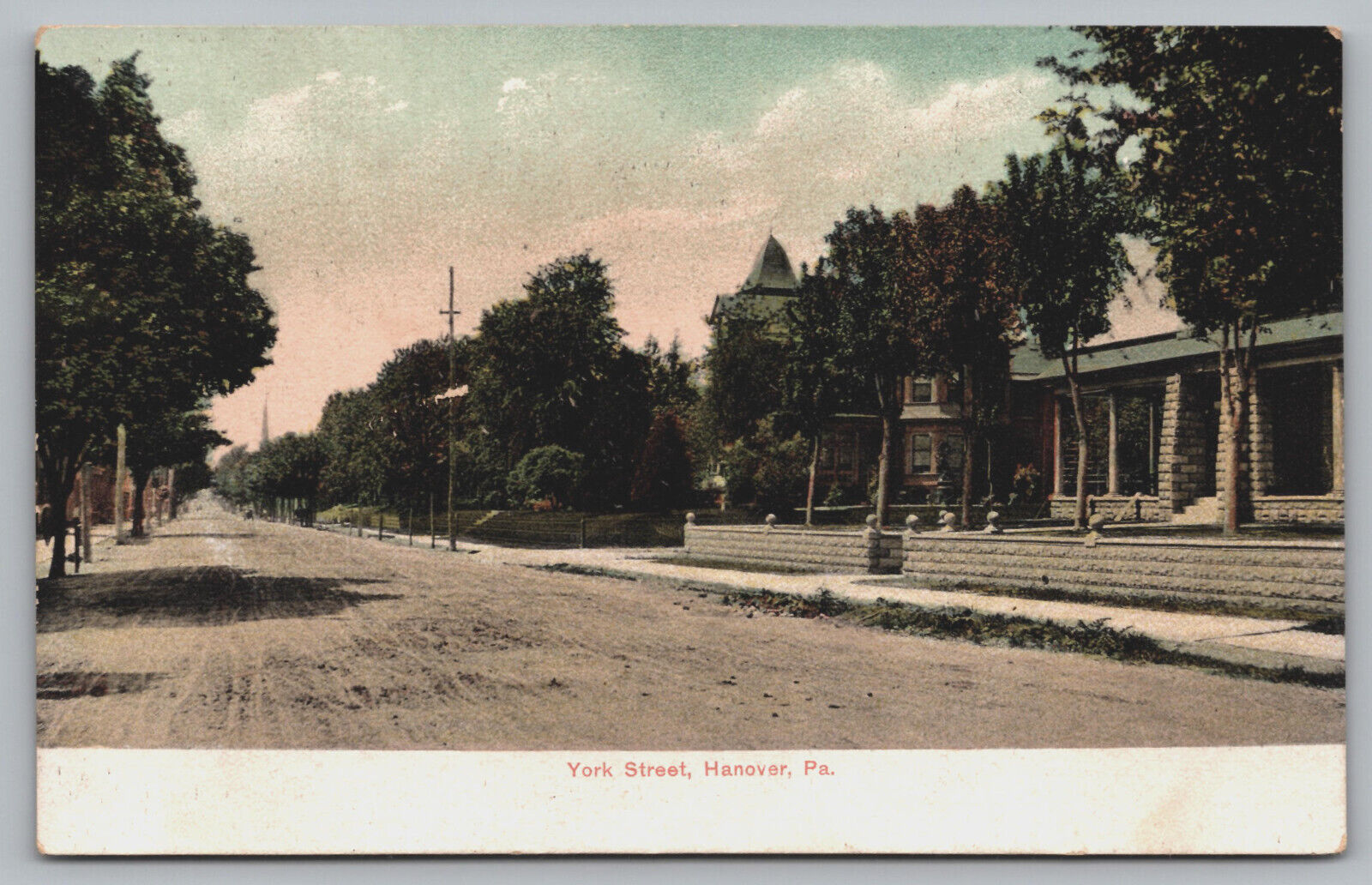Hanover PA Pennsylvania - York Street - York County -  Postcard - ca 1906
