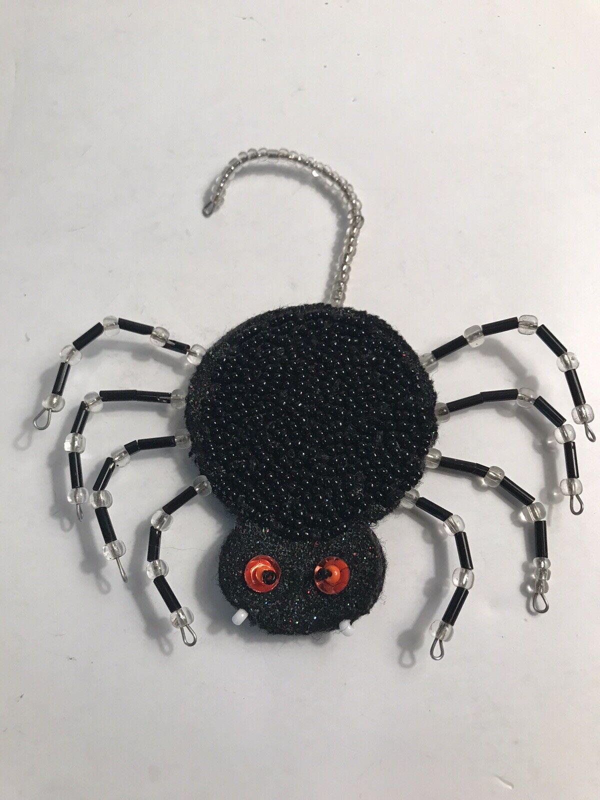 Hallmark Halloween Beaded Ornament Hanging Spider 4” X 4”
