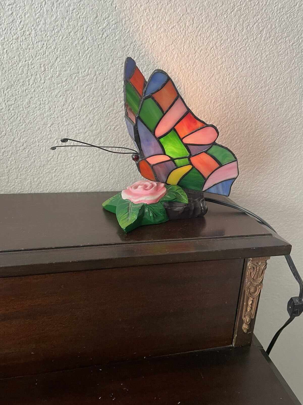 Butterfly Stained Glass Lamp